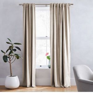 West Elm Luster Velvet Curtains (4), 46”x 102”, Simple Taupe